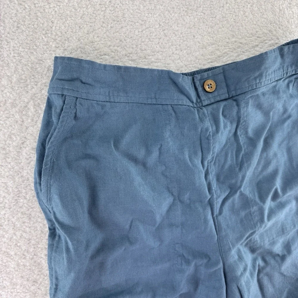 Denim & Co Naturals Regular Linen Blend Shorts XS Blue